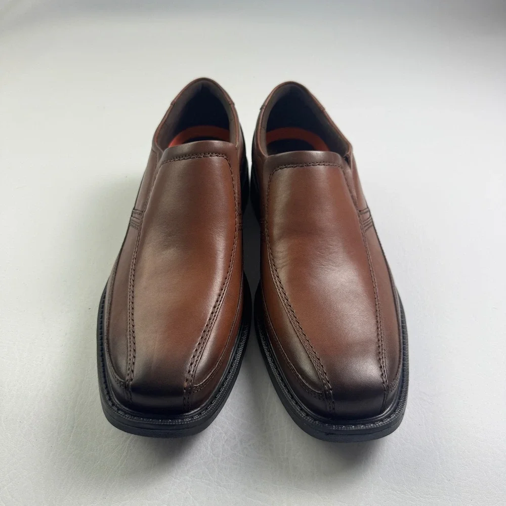 Rockport SL2 Bike SO Men Tan Havane Leather Slip On Loafer Shoes CH5296 9.5W